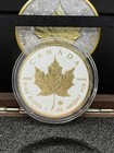 Canada  5 1oz Silver Maple Leaf Diamond Dusted And 24k Gold 149 500