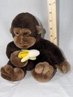 Vintage 1986 Dakin Monkey Brown Banana Plush Small Stuffed Animal Toy