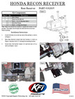 Kfi 102035 2  Rear Receiver Hitch Fits 2002-on Honda Trx250 Recon