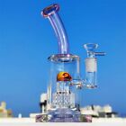 9 In Pink Tire Filter Wig Wag Marble Core Hookah Glass Water Pipe Bong 14mm