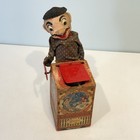 Vintage 1952 Mattel Stock  460 Wind Up Organ Grinder Jack In The Box W monkey