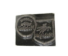 Small Vintage Letterpress Printer Block Mobil Oil Mobil Gas