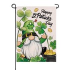  Happy St Patricks Day Gnome Small Decorative Garden Flag  Pot Of Gold Lucky 