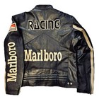 90   s World Championship Embroidered F1 Racing Vintage Leather Motorcycle Jacket