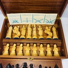 Anri Toriart Italy Wood Vintage Chess Set With Wood Storage Case   Instructions