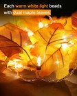 Fall Decor 3-pack Fall Leaf Garland With Lights  Total 24 6ft 60 Led Halloween S