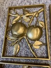 Syroco Gold Wall Plaques Pictures 4 Mcm Fruit Panels Boho Hollywood Regency Usa