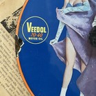 Vintage 1957 Veedol Motor Oil Tydol Gasoline 12 Inch Porcelain Enamel Sign