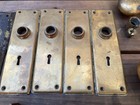 Antique Russwin 938 Enfield Cast Bronze Lock Set Parts Knobs Plates Mortise