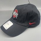 New Nike Osu Logo Ohio State Buckeyes Hat Dri-fit Black Relax Adjustable Cap