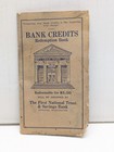 Vintage Bank Credits Redemption Book First National Trust   Savings  Spokane Wa 