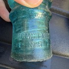 Aqua Blue Glass Hemingray No  9 Insulator Embossed Patent May 2 1893