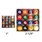 16pcs Size 2-1 4  1  Billiards Pool Table Billiard Ball Standard Mini Size Full