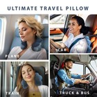 Total Pillow Travel Neck  Head  And Lumbar Support Pillow  Fleece Twistable Trav