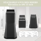 Meyeyaia Adjustable Bed Risers 8 Pack 4 8 Inch Heavy Duty Bed Frame Furniture 