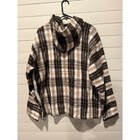Cabin Fever Mens Xl Baja Hoodie Brown Plaid Mexican Blanket Pullover Nwt