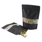 Black Aluminum Stand-up Bags W  Tear Notch For Herbs   Spice Products  18x26cm 