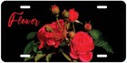 Red Roses Black Personalized Novelty Car Auto Flowers License Plate Any Name