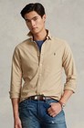 Nwt Polo Ralph Lauren Tan Khaki Long Sleeve Slim Fit Garment Dyed Oxford Shirt