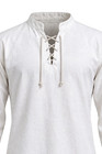 Medieval Tunic For Men  Renaissance Laced Cotton Shirt  Viking Costume larp Sca