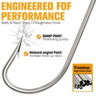 50-100pcs Saltwater Fishing Hooks Size 1 0-8 0 Long Shank O shaughnessy J Hook
