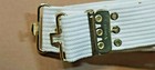 White Military Style Parade Canvas Pistol Belt 44in Adjustable Made In Taiwan