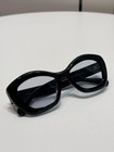 Cat Eye Oval Sunglasses Black Translucent Frame Light Grey Lens Uv400 New