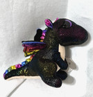 Ty Beanie Boo Boos Anora The Black Dragon Reg 6  Sz Glitter Rainbow Sparkle Nwt