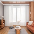 1 2x Panels White Chiffon Sheer Curtains Voile Window Drapes Bedroom Rod Pocket