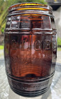 Antique Pre-1900 Globe Tobacco Company Glass Jar Detroit Pat Oct 10th 1882 Amber