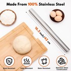 100  Stainless Steel Rolling Pins For Baking 16 5  Large Dough Roller Pin