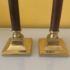 Vintage Retro Mid Century Art Deco Brass Candlestick Holders  Set Of 2