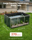 Vevor Canvas Fish Pond Above Ground Koi Tank 270 Gal With Clear Viewing Panel