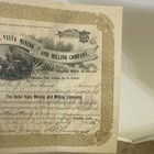 The Bella Vista Mining   Milling Co  Circulated Stock Certificate Pueblo  Colo 