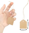 500pcs Price Tags With String Attached kraft Blank Labeling Tags price Labels Di