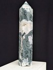 Moss Agate Tower Druzy Quartz Crystal Gemstone Large Big Tall Point Chakra Wand