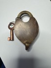 Vintage Brass Padlock With Copper Key
