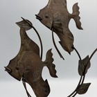 Wrought Iron Sculpture Fishes Retro 1950s Mid Century Vintage Brutalist