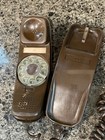 Vintage Cocoa Brown Rotary Dial Desk Phone Telephone Itt