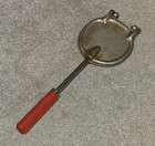 Vintage Italian Waffle Maker Pizzelle Cookie Iron W Red Wood Handle 16 