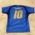 Totti  10 Italia Blue Polyester Soccer Jersey Shirt Size Small Short Sleeve