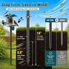 Heavy Duty Bird Feeder Pole - 117  Extra Tall Bird House Stand Outdoor