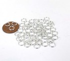50 Split Rings Silver Pewter 6mm Jump Rings Splitring 