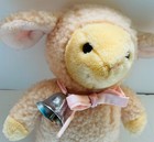 Dakin Lamb  1984 Bell Pink Yellow Plush Stuffed Animal Toy Vintage Stands Easter