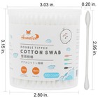 Homefox Cotton Swabs Precision Pointed - 600 Count Pointy Organic Cotton Buds   