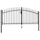 Double Door Fence Gate With Spear Top 118 1 x59 1 