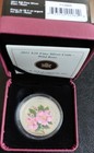 2011- 20 Fine Silver Coin-wild Rose With Swarovski Element On Reverse  10000 Mnt