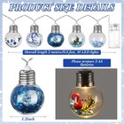Christmas Tree Snow Globe String Lights 6 56 Ft 10 Led Xmas Light Balls With 5 C