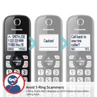 Panasonic Expandable Cordless Phone Answering Machine Call Block 2 Handset Black