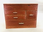 Y5659 Tansu Wooden Sewing Box Small Chest Of Drawers Japan Antique Vintage Decor